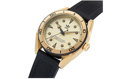 Adidas Originals FASHION Wrist Watch Quartz Movement Silicone Strap 43mm Beige Watch Dial Men"s Watches