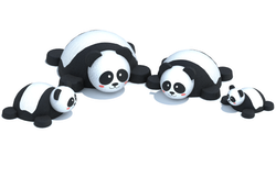 Резиновая фигура 3D Панда для детских площадок