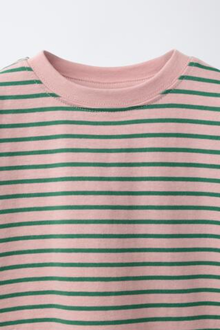 ZARA ФУТБОЛКА В ПОЛОСКУ, ПАСТЕЛЬНО-РОЗОВЫЙ