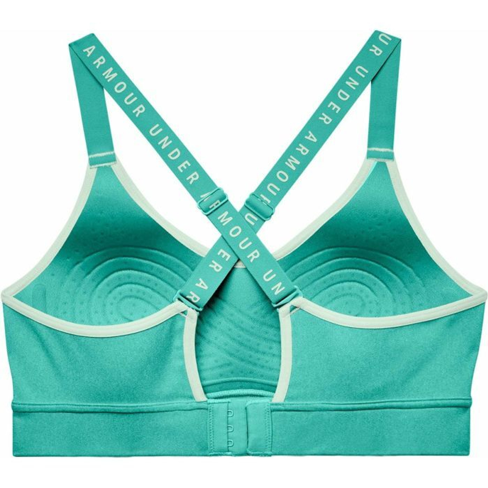 ТОП теннисный Under Armour Women's Infinity Mid Heather Cover Sports Bra - neptune light heath