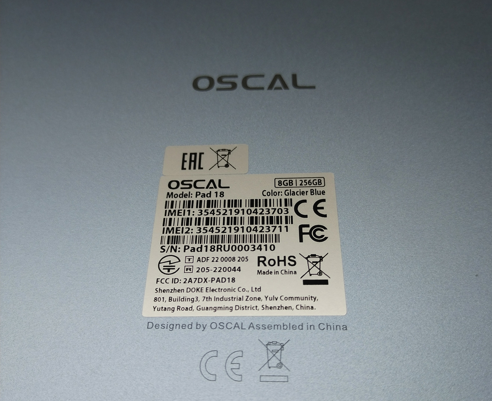 Blackview oscal Pad 18 - Системный разъем зарядки (Type-C)