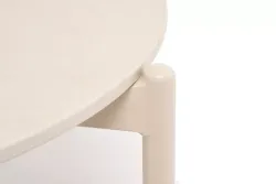 "Венеция" журнальный стол из искусственного камня овальный, 130х70см, Н38, цвет белый