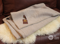 Одеяло детское тканое из 100%  шерсти яка 110x140 см. (GOBI SUN) - серо-бежевое
