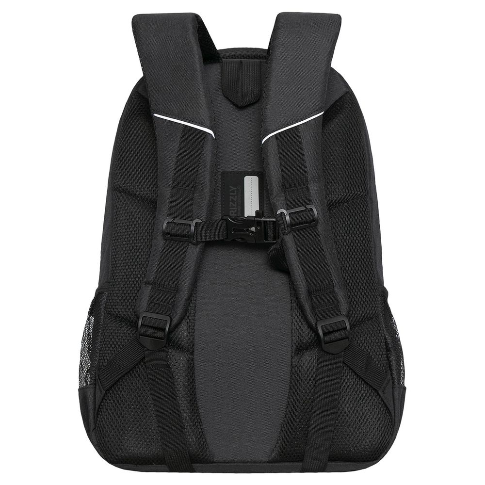 Рюкзак Grizzly, 32*45*23см, 2 отделения, 4 кармана, анатомическая спинка, черный-коричневый