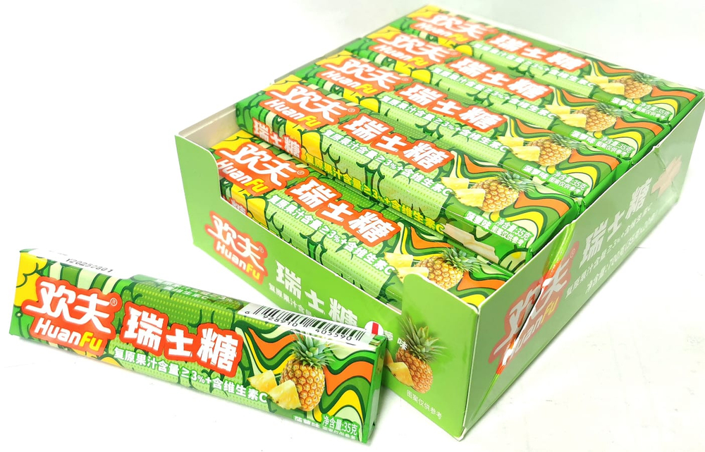 Жевательная конфета HuanFu со вкусом ананас 35г