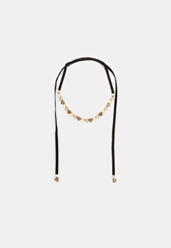 STRADIVARIUS Бархатный чокер с сердечками, золотой