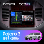 Teyes CC3 2K 9"для Mitsubishi Pajero III 1999-2006