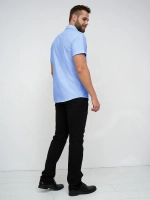 Рубашка приталенная с коротким рукавом