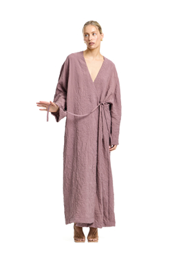 Платье maxi с баской Invitation powder