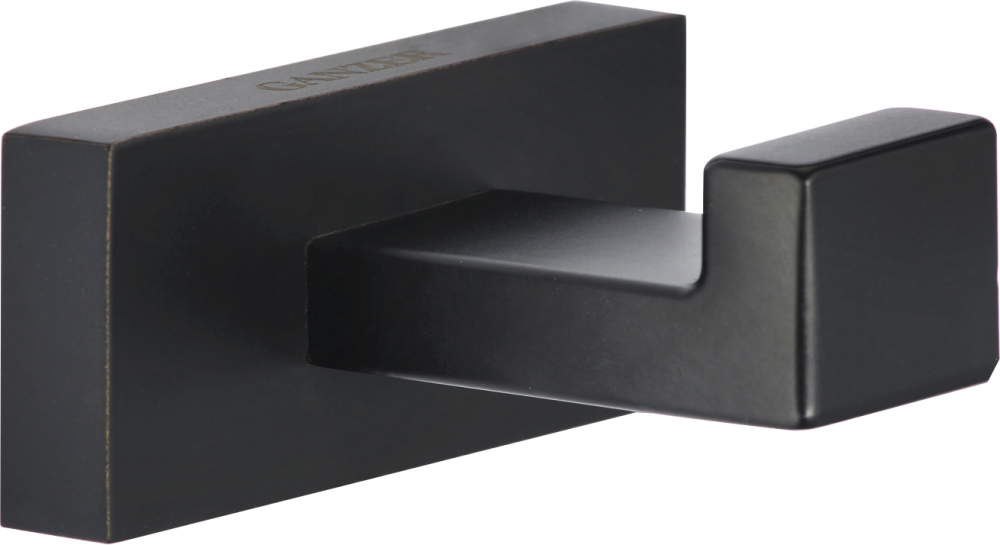 88051-C Крючок одинарный (ЧЕРНЫЙ)  GANZER  (20/1шт)