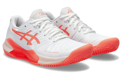 Женские теннисные кроссовки Asics Gel-Challenger 14 Clay - white/sun coral