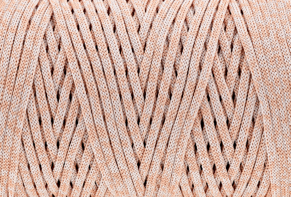 Peach melange Lite polyester cord 3 mm