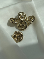 Пуговицы золотистые в форме цветка