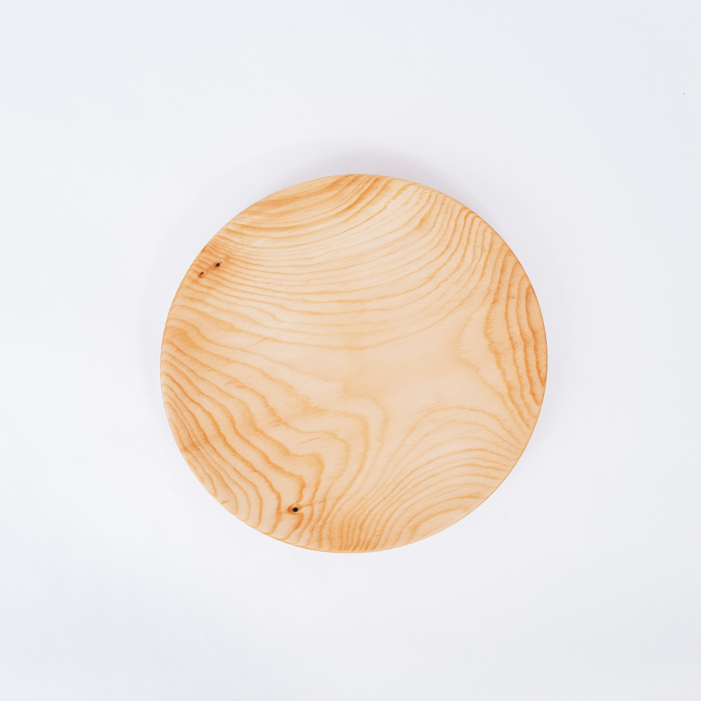 Деревянная плоская тарелка Art of Siberia из дерева сибирский кедр T131