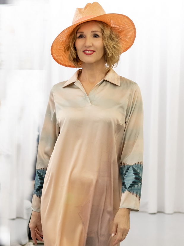 Платье-рубашка по мотивам картины Айвазовского "Штиль"