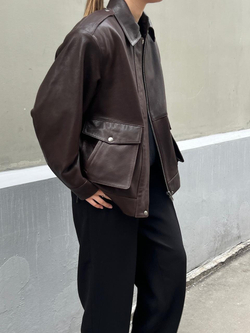 Кожаный бомбер Deauville