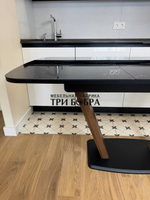 Кухонный раздвижной стол "Прадо", черный мрамор