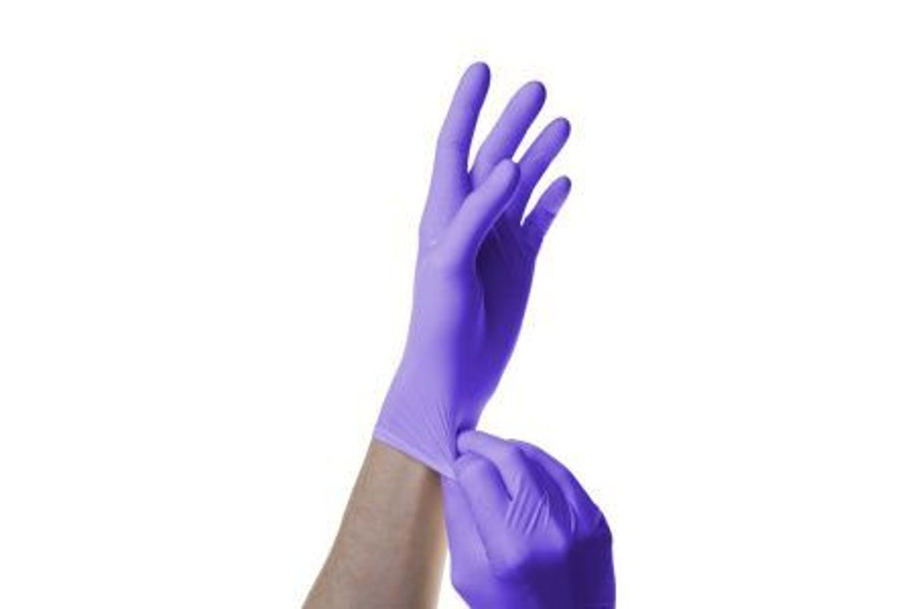 Перчатки нитриловые фиолетово-голубые SFM, L (100 пар в упаковке)