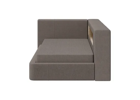 Диван-кровать Cube c нишей L (капучино, твид)