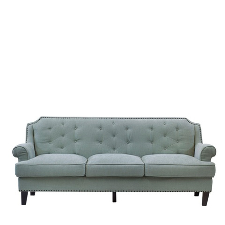 Диван ZW-432 трехместный рогожка бирюзовая цвет 20, 218*89*90см Garda Decor