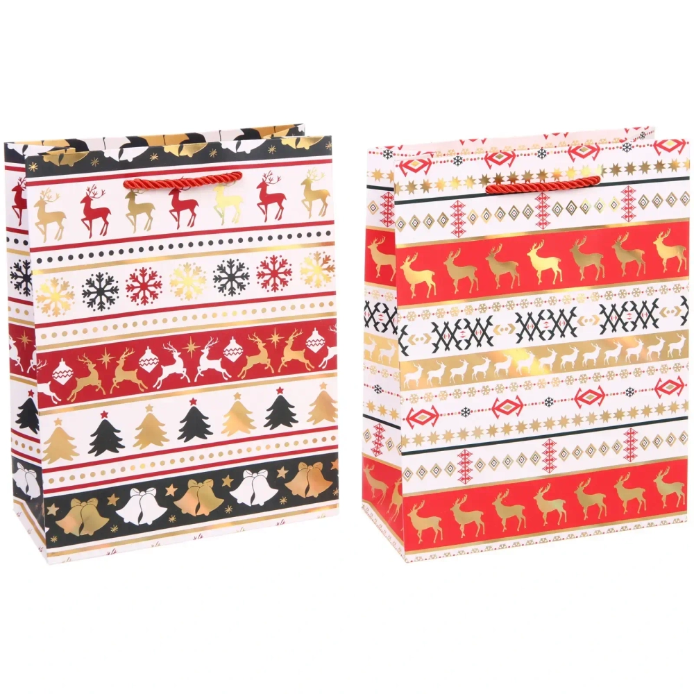 Пакет подарочный «Зимние узоры» 18*23*8 см, микс