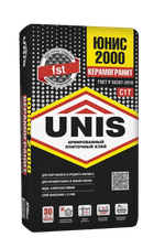 Клей UNIS 2000 С1Т для керамогранита среднего формата  25 кг