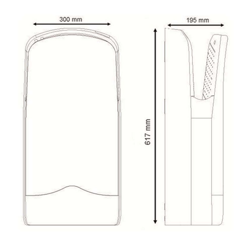 Сушилка погружная 1760 W ABS V-JET NOFER TRIBLADE 01305.AS серебристый серый