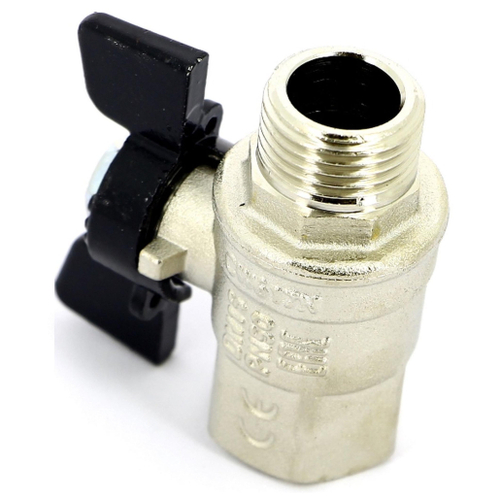 Кран BUGATTI НН 1/2" бабочка OREGON серия 327, полный проход