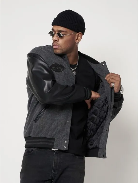 Бомбер мужской, цвет серый, размер 48