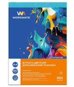 Бумага Workmate для офисной техники, А4, 80 г/м2, 100 листов, цветная, интенсив, синий