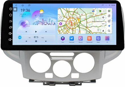 Магнитола для Nissan NV200 2009+ (рамка серебро) - FarCar монитор 12.3" 2K QLED на Android 14, TS10, CarPlay, 4G SIM-слот