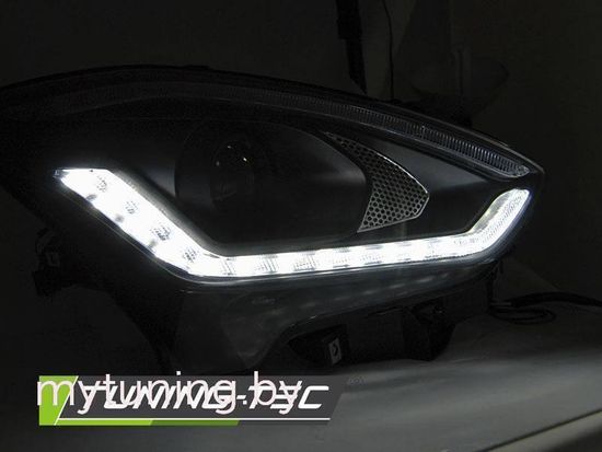 Передние фары Tube Light для Suzuki Swift IV (17-...) Black