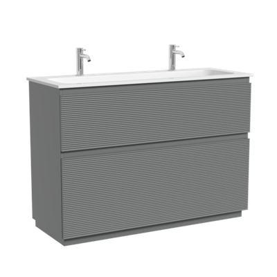 Тумба напольная SANCOS Folk Floor  1190х445х850, c двумя ящиками оснащенными доводчиками, Ergraut soft, арт.FL120FES