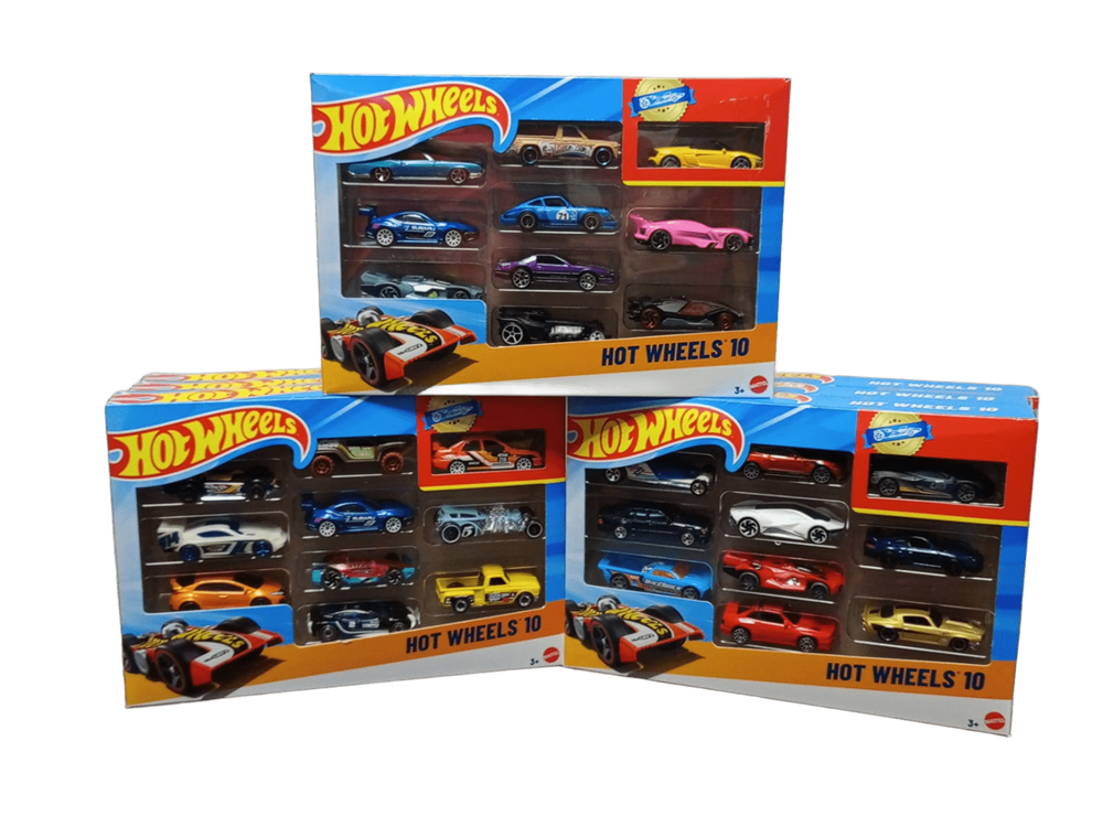 Hot Wheels 54886 — набор из 10 машинок 1:64, коллекция и игры на треках