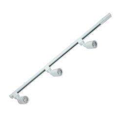ULB-Q292 8W-4200К-K WHITE SET31 Светильник-прожектор светодиодный трековый. в составе набора из 3 штук на шинопроводе 1 м с коннектором. 1800 Лм. Белый свет 4200К. Корпус белый. ТМ Volpe