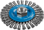 ЗУБР 100 мм, М14, жгутированная стальная проволока, 0.5 мм, Щетка дисковая, Профессионал (35192-100)
