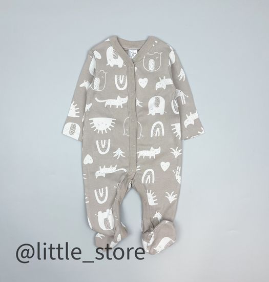 Слип хлопковый "Любимые зверята" бежевый