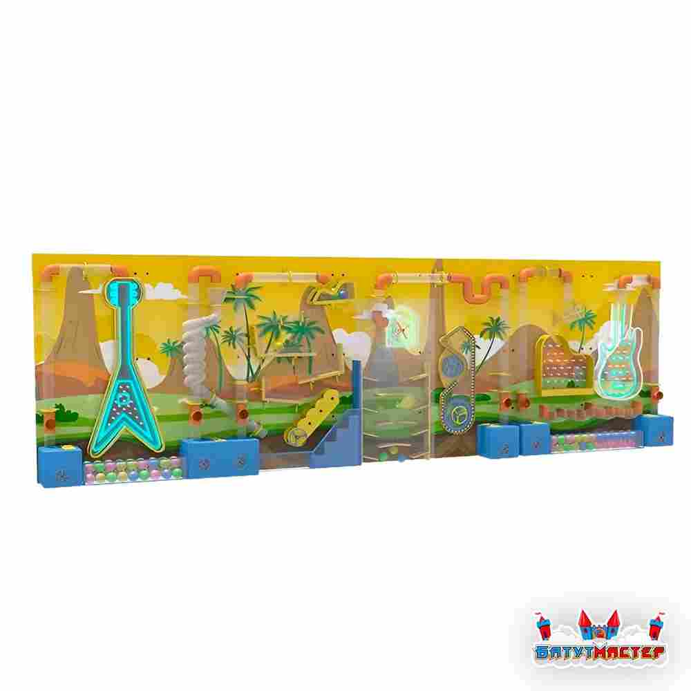 Интерактивная стена оборудование «Вулкан приключений», 7,8×1,8×0,6 м