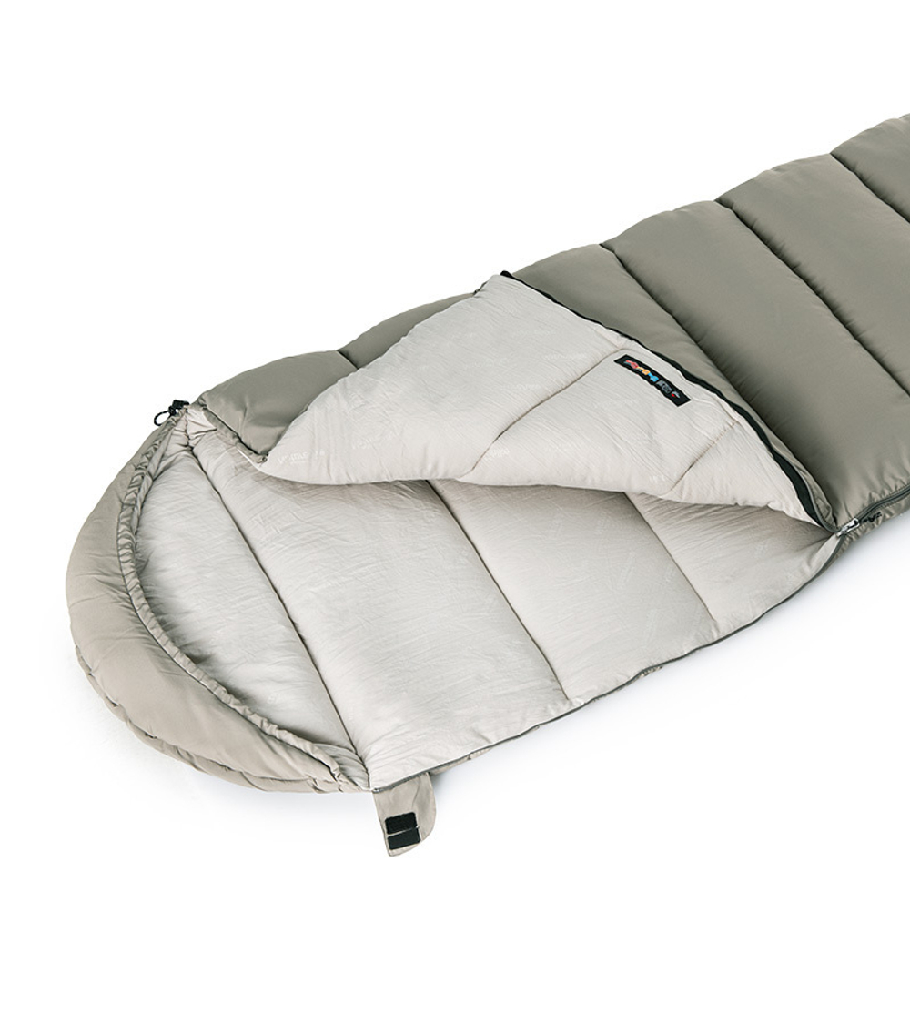 Мешок спальный Naturehike Envelope M180, (190+30)х80 см, (правый) (ТК: +12°C), серый