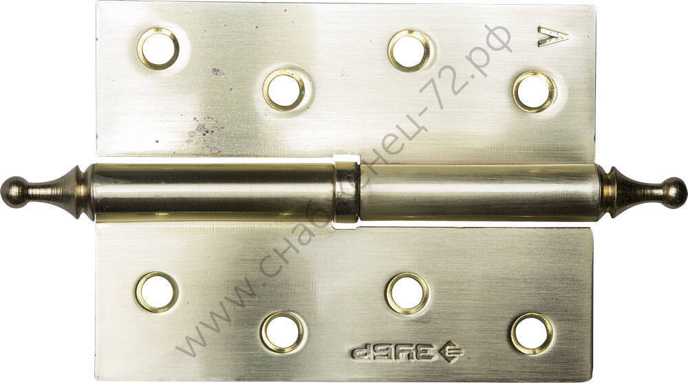 ЗУБР 100х75х2.5 мм, разъемная, левая, цвет матовая латунь (SB), 2 шт, карточная петля (37605-100-3L)