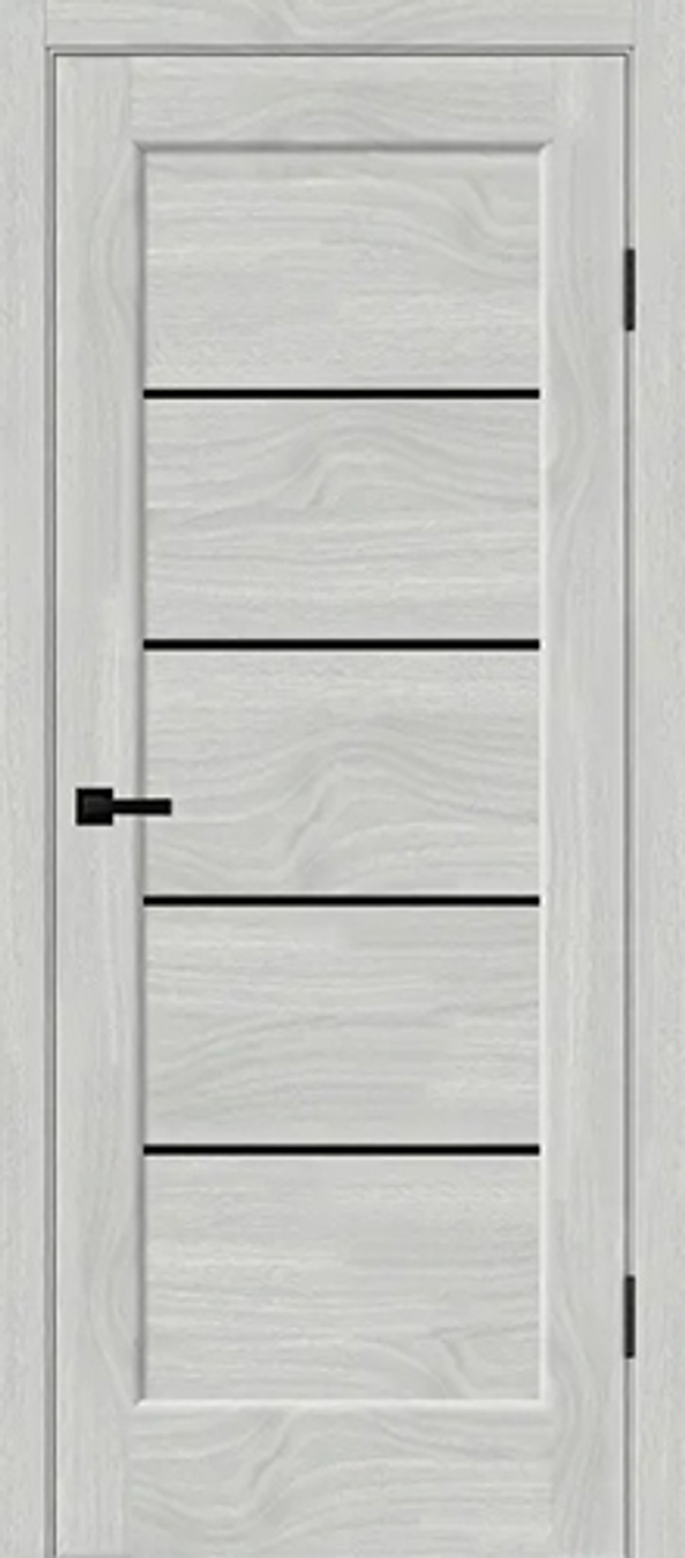 Межкомнатная дверь Velldoris Premier 1 PO Лакобель черное Орех американский светлый