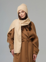 Пуховый шарф Ш402-08 бежевый