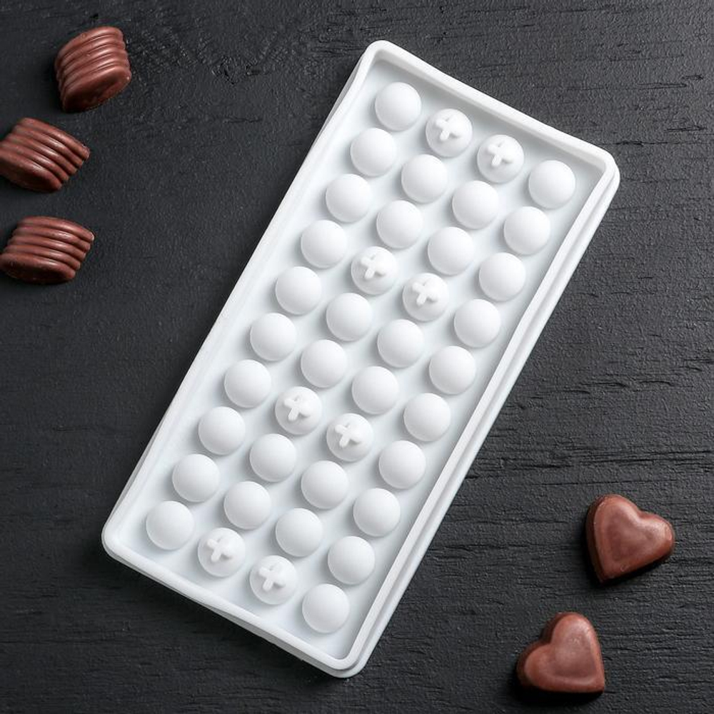 Форма 40 ячеек, 24х12х2 см "Шарики"