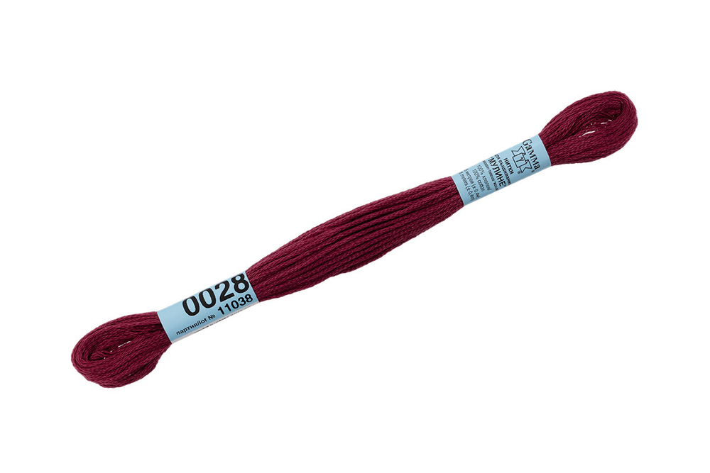 Мулине "Gamma", 100% хлопок, 8 м, №0028