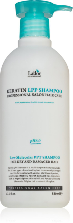 La'dor Keratin LPP - кератиновый регенерирующий шампунь, обеспечивающий питание и блеск /   530  ml  / GTIN 8809500811053