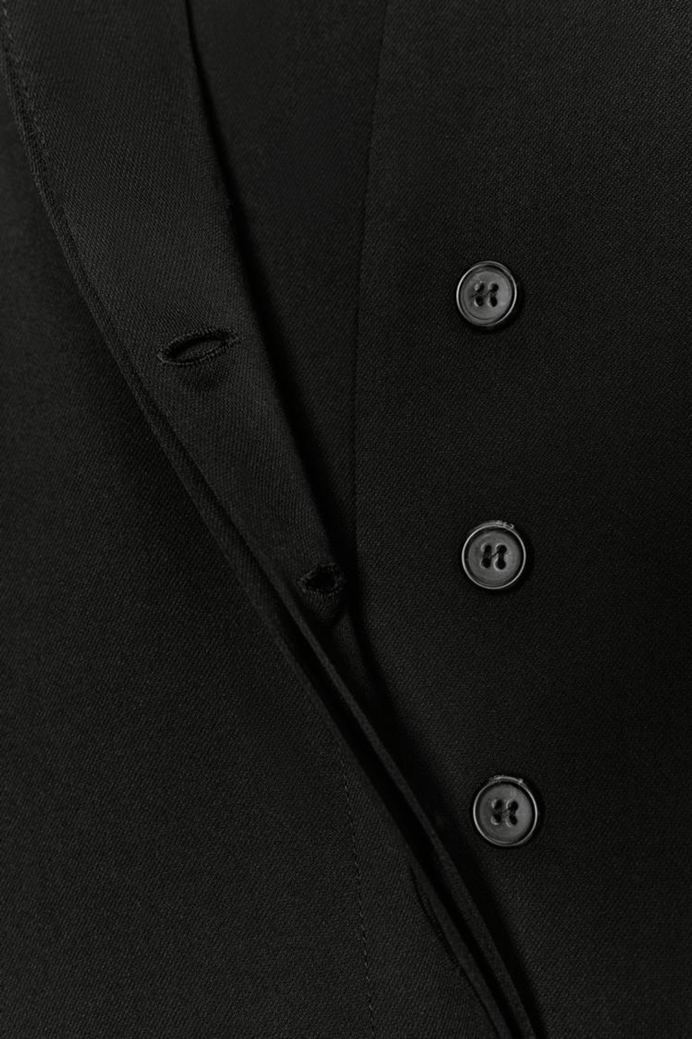 ZARA ПРИТАЛЕННАЯ БЛУЗА ZW COLLECTION, ЧЕРНЫЙ