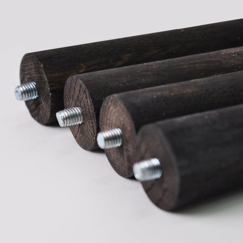 Комплект ножек мебельных Эдгар массив дуба цвет черный дуб