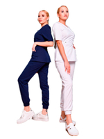 Джоггеры медицинские женские Mariita MA761 укороченные зауженного кроя, синий, 54