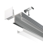 Алюминиевый профиль Maytoni встраиваемый с накладным фланцем 22×12 (Серебро, 2 м), ALM006S-2M