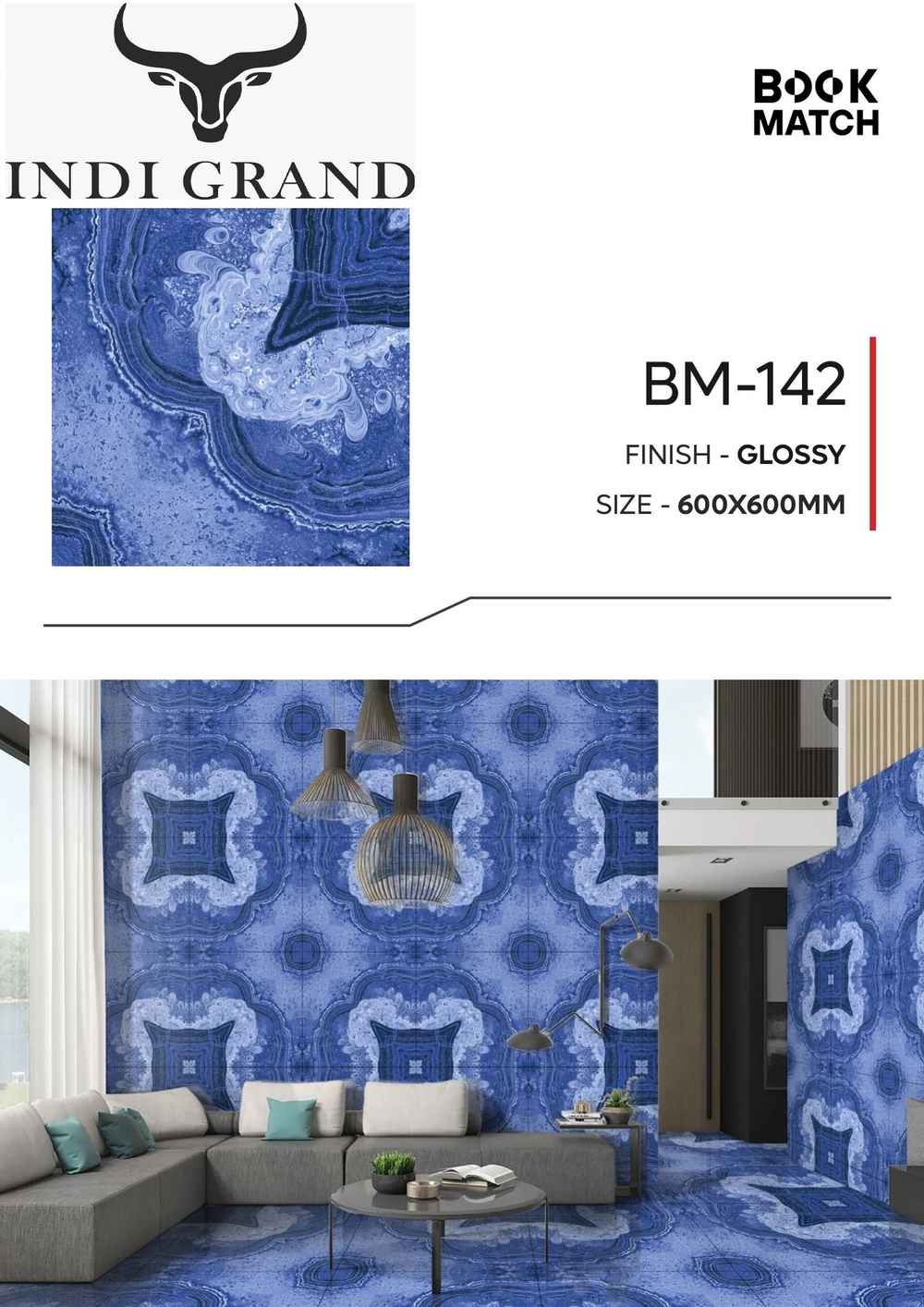 Керамогранит Book Match BM-142 60х60